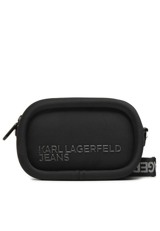 Karl Lagerfeld Jeans Torebka 246J3016 Czarny. Kolor: czarny. Materiał: skórzane