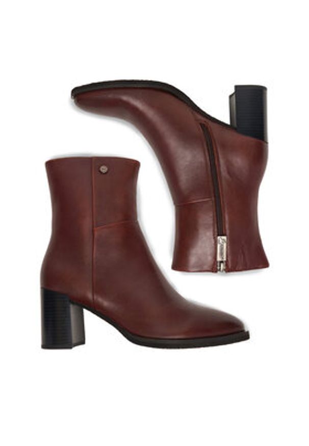 Beverly Hills Polo Club Botki CEO-WI40-MABEL-01 Bordowy. Kolor: czerwony. Materiał: skóra