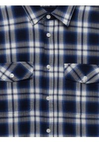 Big-Star - Koszula męska bawełniana w kratę niebieska Koliserson 401. Typ kołnierza: kołnierzyk klasyczny. Kolor: niebieski. Materiał: bawełna. Wzór: jodełka. Styl: elegancki, klasyczny #2