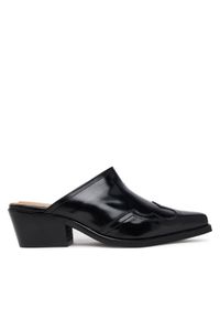 TOMMY HILFIGER - Tommy Hilfiger Klapki Western Abrasivato FW0FW08887 Czarny. Kolor: czarny. Materiał: skóra #1