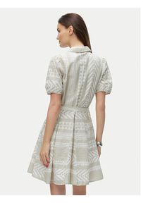 Vero Moda Sukienka koszulowa Dicthe 10303728 Beżowy Regular Fit. Kolor: beżowy. Materiał: bawełna. Typ sukienki: koszulowe #5