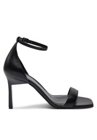 Calvin Klein Sandały Heel Sandal 90 Lth HW0HW01944 Czarny. Kolor: czarny