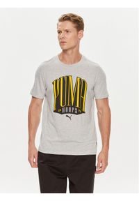 Puma T-Shirt TSA 624819 Szary Regular Fit. Kolor: szary. Materiał: syntetyk