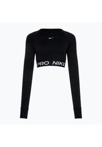 Top treningowy longsleeve damski Nike Pro 365 Dri-Fit. Kolor: czarny. Długość rękawa: długi rękaw