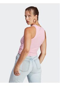Adidas - adidas T-Shirt Adicolor Essentials Rib Tank Top IB9108 Różowy Slim Fit. Kolor: różowy. Materiał: bawełna #4