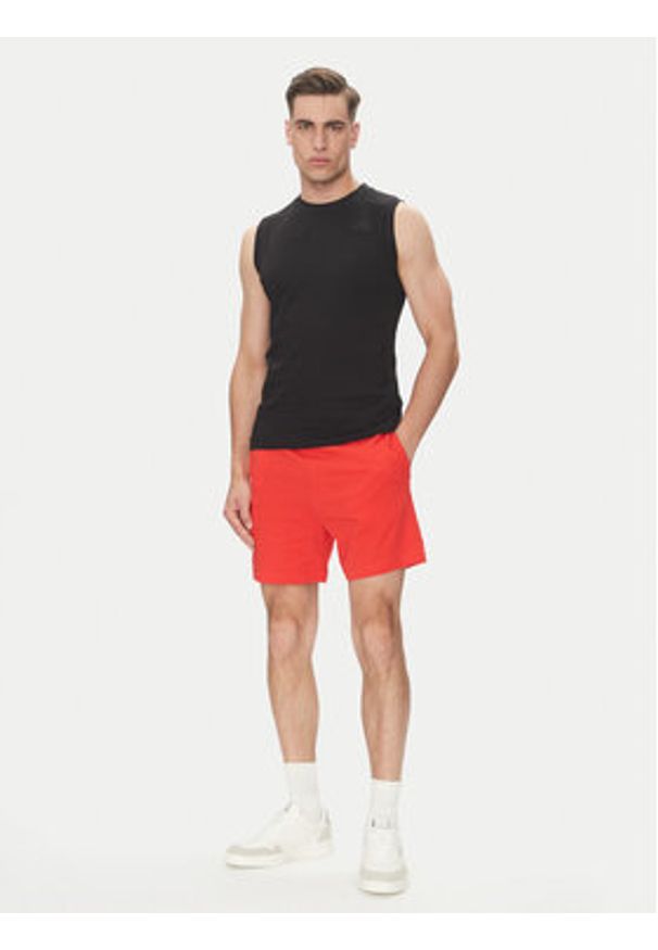 Kappa Tank top Logo Corpo Cadwal 303HZB0 Czarny Regular Fit. Kolor: czarny. Materiał: bawełna