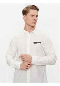 Armani Exchange Koszula 3DZC26 ZNXLZ 1116 Biały Slim Fit. Kolor: biały. Materiał: bawełna #4
