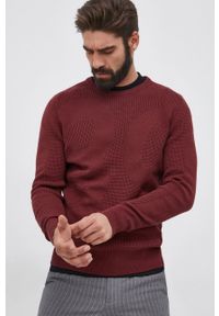 G-Star RAW - G-Star Raw Sweter bawełniany D20768.C868 męski kolor brązowy. Kolor: czerwony. Materiał: bawełna. Długość rękawa: długi rękaw. Długość: długie. Wzór: ze splotem #3