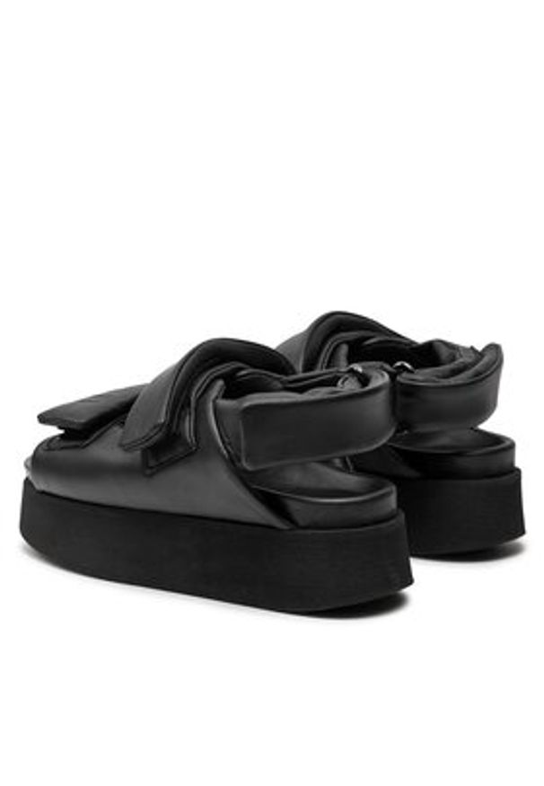 Inuikii Sandały Velcro 70106-150 Czarny. Kolor: czarny. Materiał: skóra
