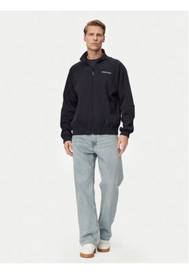 Guess Jeans Bluza M6GQZ2 KB212 Granatowy Regular Fit. Kolor: niebieski. Materiał: syntetyk