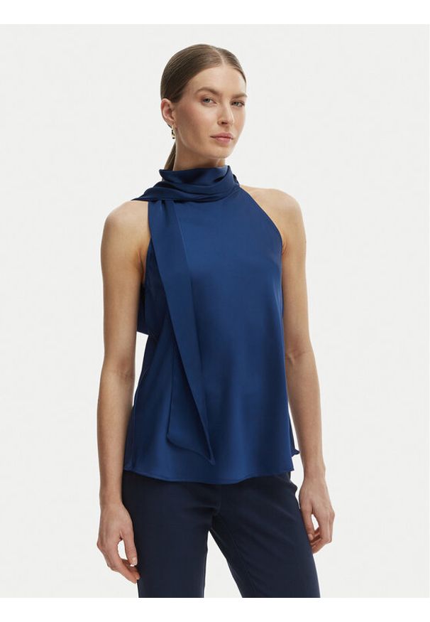 Rinascimento Bluzka CFC0127770003 Niebieski Regular Fit. Kolor: niebieski. Materiał: syntetyk