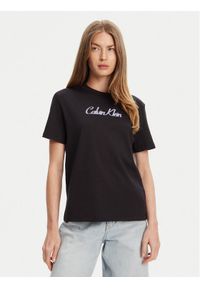 Calvin Klein Jeans T-Shirt Classic Logo LV047C854G Czarny Regular Fit. Kolor: czarny. Materiał: bawełna