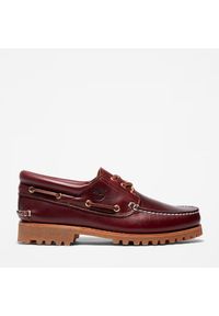 Timberland Authentic BOAT SHOE BURGUNDY Mokasyny męskie. Kolor: czerwony #1