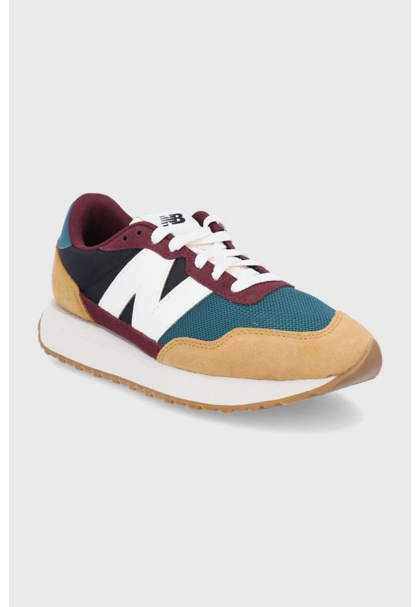 New Balance Buty MS237HR1 kolor żółty. Nosek buta: okrągły. Zapięcie: sznurówki. Kolor: żółty. Materiał: guma