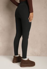 Renee - Czarne Legginsy Casual Regualr Waist Ralinsa. Okazja: na co dzień. Kolor: czarny. Styl: casual #4