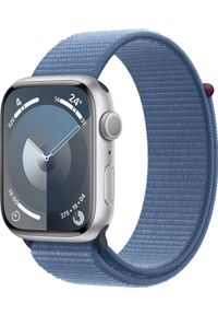 APPLE - Smartwatch Apple Apple Watch 9 GPS 45mm Silver Alu Winterblue Sport Band. Rodzaj zegarka: smartwatch. Styl: sportowy #1