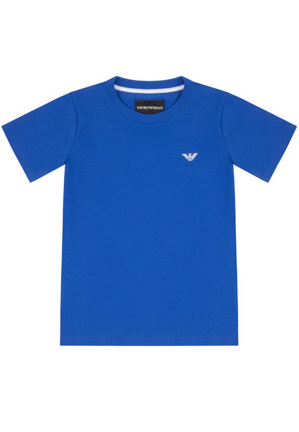 Emporio Armani T-Shirt 8N4TJC 4JFEZ 0945 Niebieski Regular Fit. Kolor: niebieski