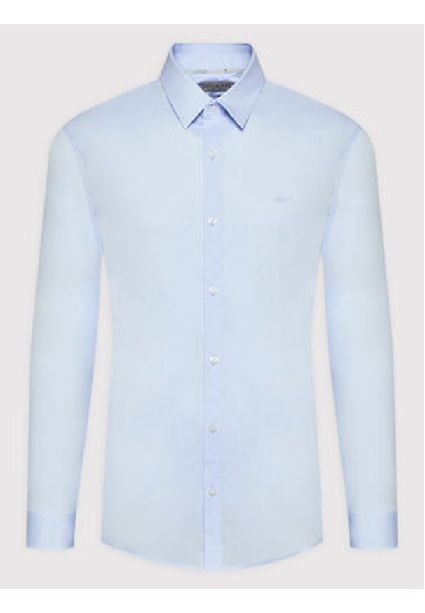 Guess Koszula Sunset M1YH20 W7ZK1 Błękitny Slim Fit. Kolor: niebieski. Materiał: bawełna