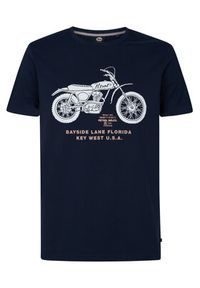 Petrol Industries T-Shirt M-1050-TSR707 Granatowy Regular Fit. Kolor: niebieski. Materiał: bawełna #7