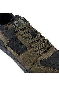 Guess Sneakersy Sava Low FMTSAL PEL12 Khaki. Kolor: brązowy. Materiał: materiał #4