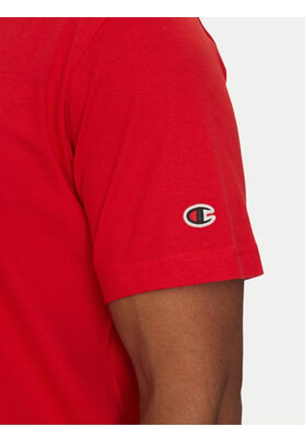 Champion T-Shirt 220256 Czerwony Regular Fit. Kolor: czerwony. Materiał: bawełna