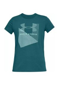 Koszulka damska Under Armour Sportstyle Mesh Logo Crew 1310488. Kolor: zielony. Materiał: mesh #1