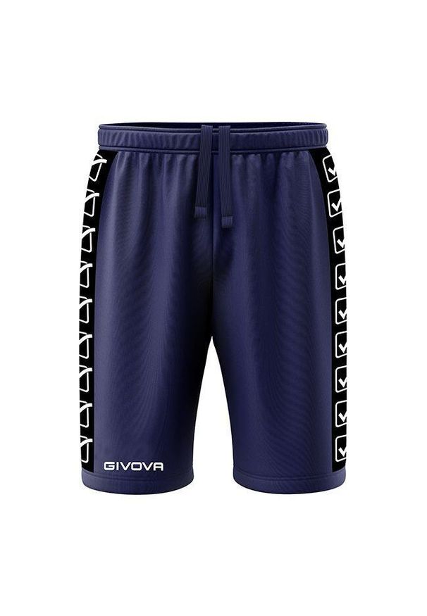 Givova Navy M Spodenki Sportowe Terry Band - Oddychające i Stylowe. Kolor: niebieski. Materiał: bawełna. Długość: krótkie. Sezon: lato