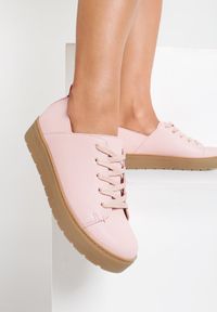 Renee - Różowe Sneakersy Luxurious. Kolor: różowy. Obcas: na platformie #3