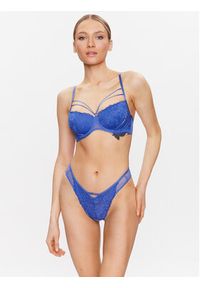 Hunkemöller Biustonosz z fiszbiną Lidia 201168 Niebieski. Kolor: niebieski. Materiał: syntetyk #3