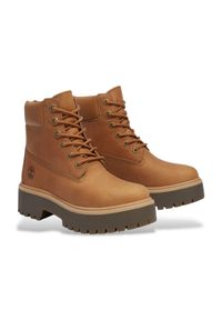 Timberland Stone Street 6 Inch Lace Up Waterproof Trapery damskie. Okazja: na co dzień. Zapięcie: sznurówki. Kolor: brązowy. Materiał: guma, skóra. Szerokość cholewki: normalna. Styl: street #3