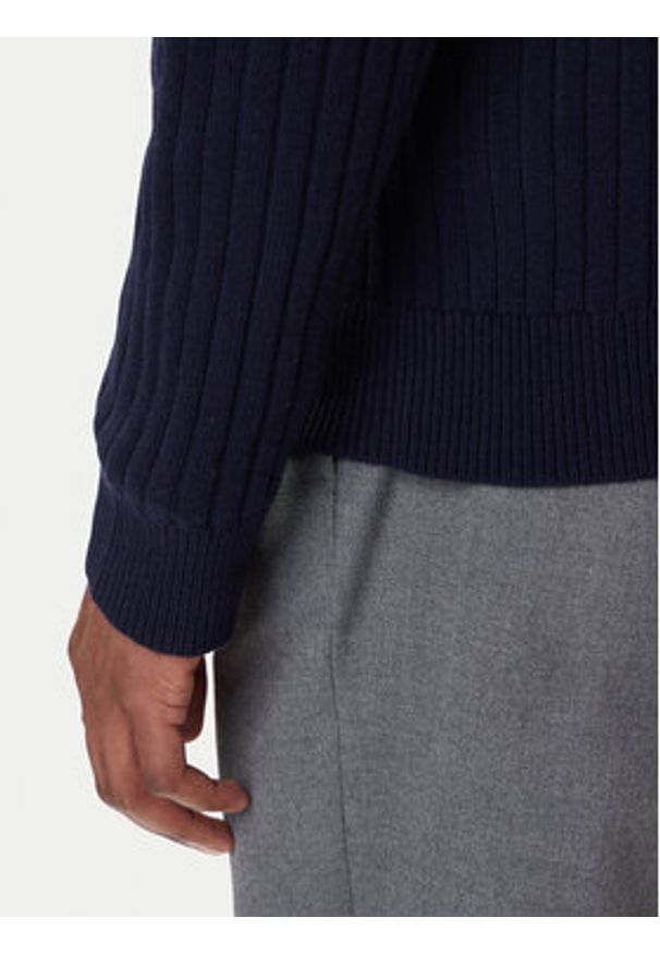 Polo Ralph Lauren Sweter 710974167001 Granatowy Regular Fit. Typ kołnierza: polo. Kolor: niebieski. Materiał: bawełna