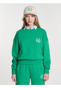 Big-Star - Bluza damska z bawełny organicznej zielona Springa 301/ Pekina 301. Kolor: zielony. Materiał: bawełna. Wzór: haft. Styl: elegancki, retro #6