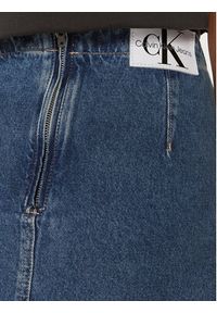 Calvin Klein Jeans Spódnica jeansowa Darted J20J222482 Niebieski Regular Fit. Kolor: niebieski. Materiał: bawełna