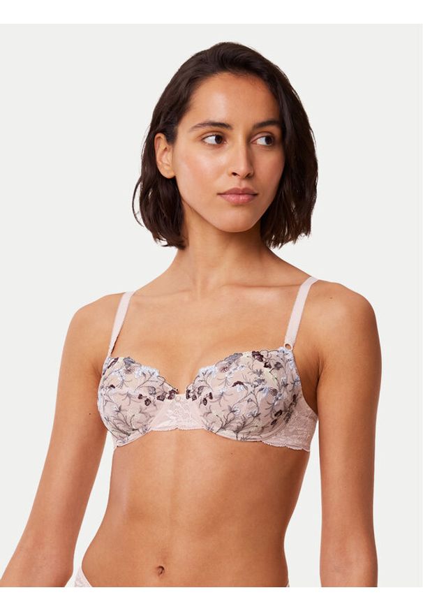 Triumph Biustonosz balkonetka Sensual Spotlight 10219847 Beżowy. Kolor: beżowy. Materiał: syntetyk