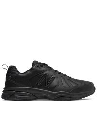 Buty New Balance MX624AB5 - czarne. Okazja: na co dzień. Zapięcie: sznurówki. Kolor: czarny. Materiał: skóra. Szerokość cholewki: normalna. Sport: fitness