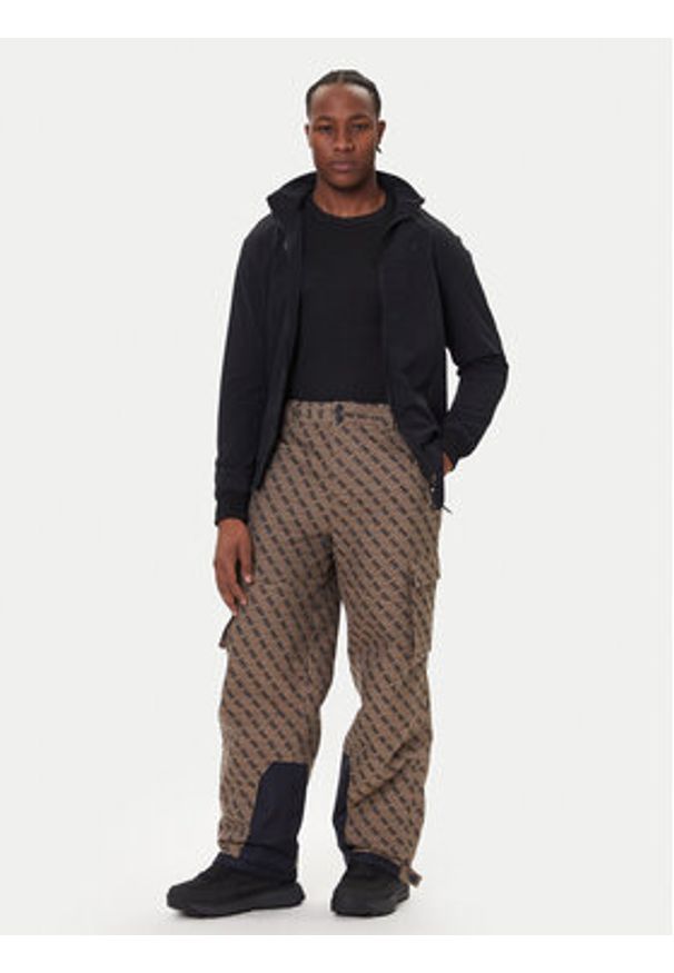 Guess Spodnie narciarskie M5BB77 WF182 Brązowy Regular Fit. Kolor: brązowy. Materiał: syntetyk. Sport: narciarstwo