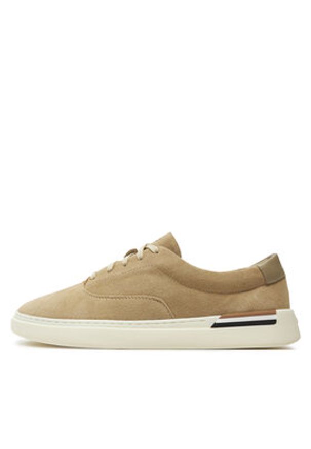 BOSS - Boss Sneakersy Clint Tenn Sdof 50517312 Beżowy. Kolor: beżowy. Materiał: skóra, zamsz