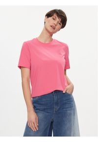 Pieces T-Shirt Ria 17086970 Różowy Regular Fit. Kolor: różowy. Materiał: bawełna #1