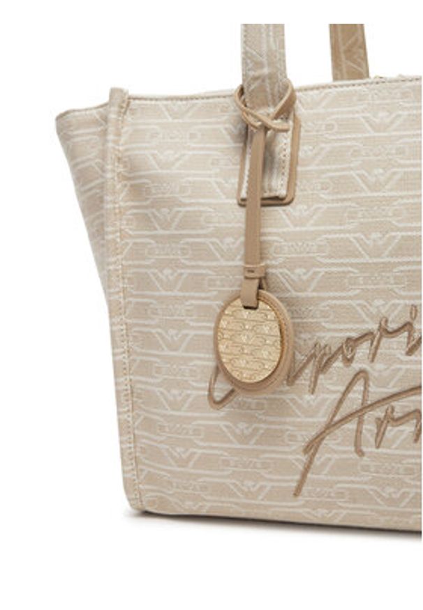 Emporio Armani Torebka EW000370 AF12993 F1073 Beżowy. Kolor: beżowy
