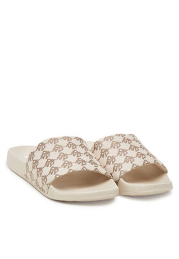 DKNY Klapki Zella K2533210 Beżowy. Kolor: beżowy. Materiał: materiał