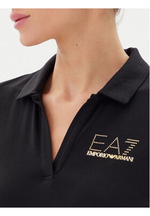 EA7 Emporio Armani Polo 7W000266 AF12500 UC001 Czarny Regular Fit. Typ kołnierza: polo. Kolor: czarny. Materiał: bawełna