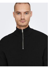 Only & Sons Sweter 22023210 Czarny Regular Fit. Kolor: czarny. Materiał: bawełna