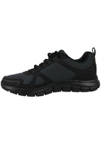 skechers - Skechers Track, męskie buty treningowe, Czarne. Okazja: na co dzień. Kolor: czarny. Materiał: tkanina. Sport: fitness