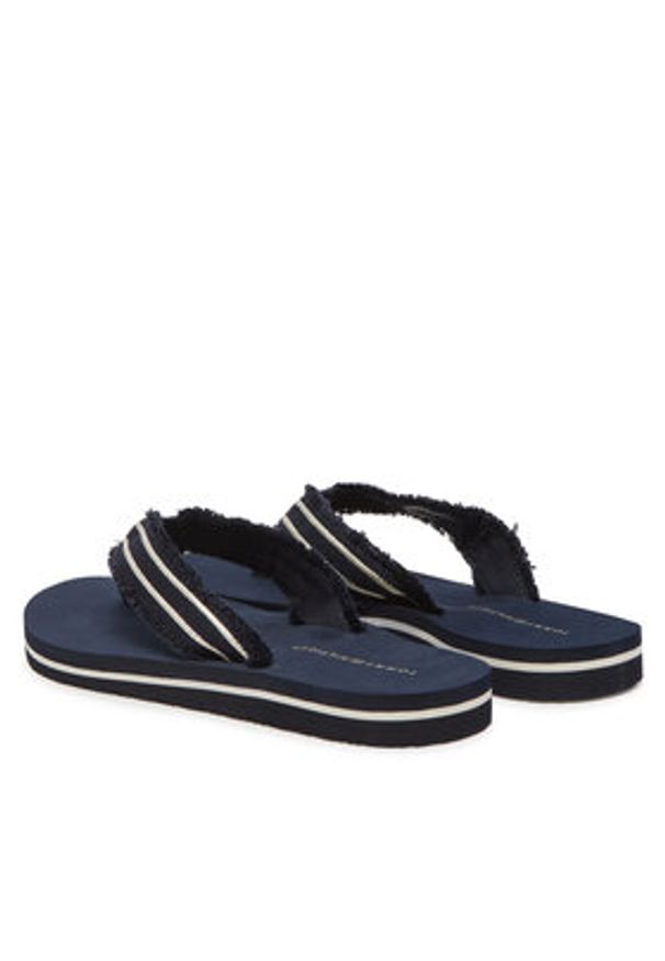 TOMMY HILFIGER - Tommy Hilfiger Japonki TH Webbing Beach Sandal FW0FW08739 Granatowy. Kolor: niebieski. Materiał: materiał