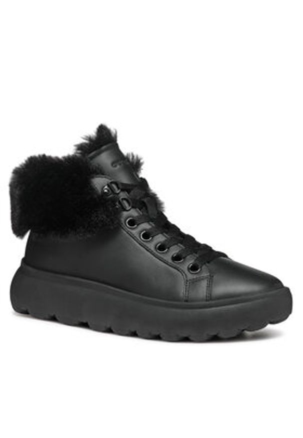Geox Sneakersy D Spherica Ec4.1 D46TCA 085BH C9999 Czarny. Kolor: czarny. Materiał: materiał