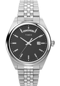 Zegarek Timex Zegarek Timex TW2V67800 Srebrny Męski Datownik. Kolor: srebrny #1