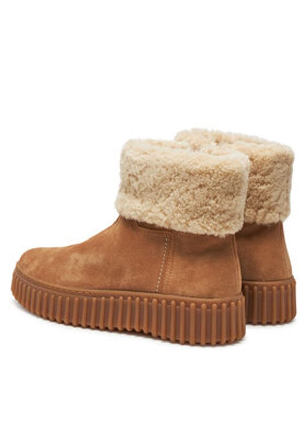 Clarks Botki Torhill Turn 26179563 Brązowy. Kolor: brązowy. Materiał: zamsz, skóra