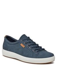 ecco - ECCO Sneakersy Soft 7 43000459140 Granatowy. Kolor: niebieski. Materiał: skóra #5