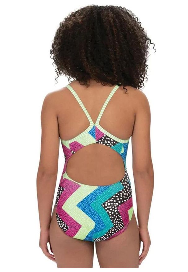 DOLFIN - Strój Kąpielowy Dolfin Cape Town V-2 Back – Rozmiar 30. Kolor: wielokolorowy, niebieski, różowy