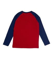 LEONE 1947 APPAREL - Dziecięca koszulka Leone z długim reglanowym rękawem College. Kolor: czerwony, brązowy, wielokolorowy. Długość: długie. Sport: joga i pilates